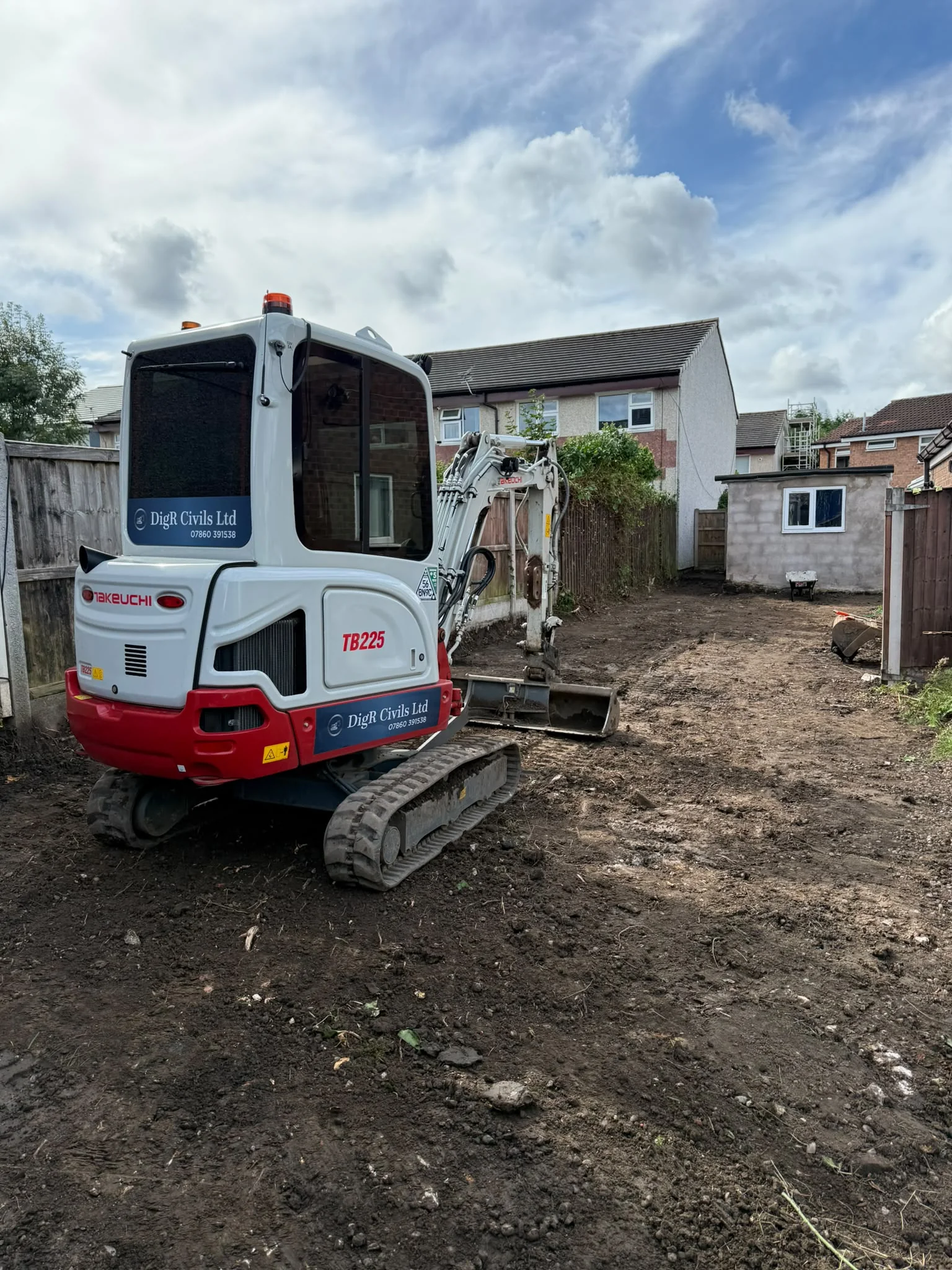 Garden after clearance and excavation
